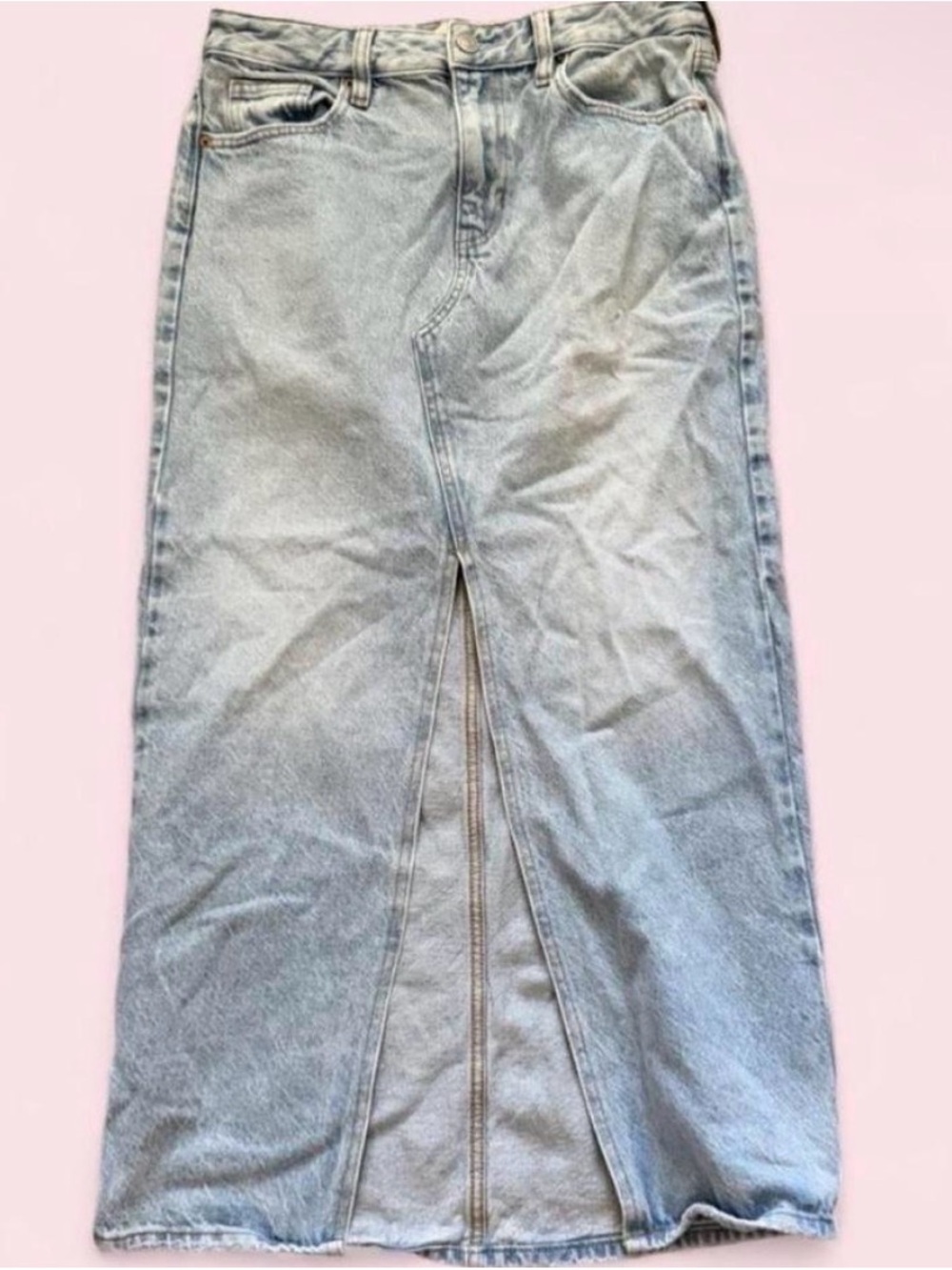 PacSun Light Blue Straight-Leg Denim Skirt